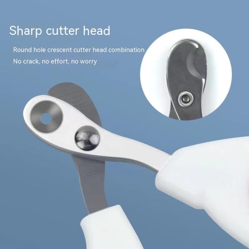 Vesslam Cat Nail Clippers with Circular Cut Hole -Avoid Over Cutting Pet Nail Clippers -Specially Designed for Cats-Sharp Angled Blade Professional Paw Trimmer Set for Novice Pet Families (Blue) - Image 2